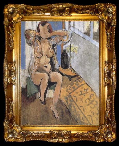 framed  Henri Matisse Nude Spanish Carpet (mk35), ta009-2